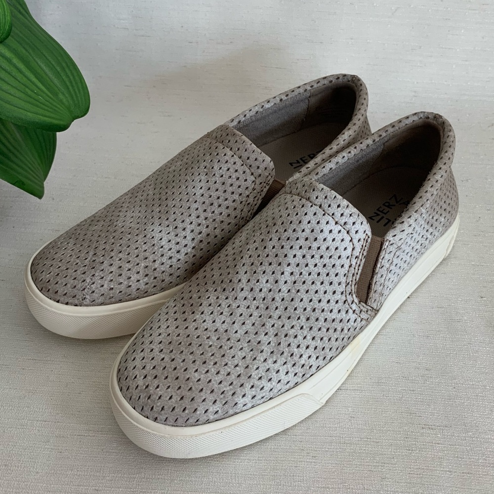 Naturalizer Mineral Taupe Leather Aileen Slip On Sneakers Women’s 9.5W